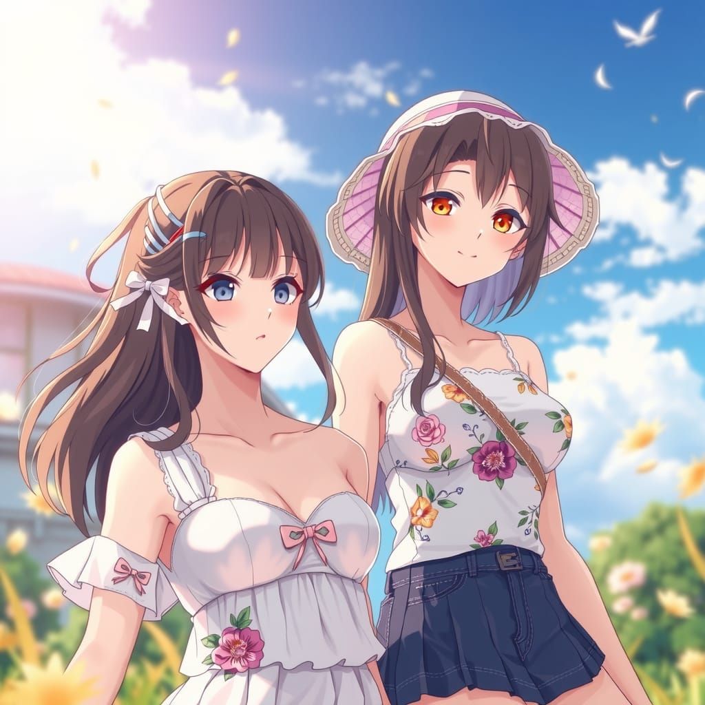 Beautiful Yuri Anime, summer time