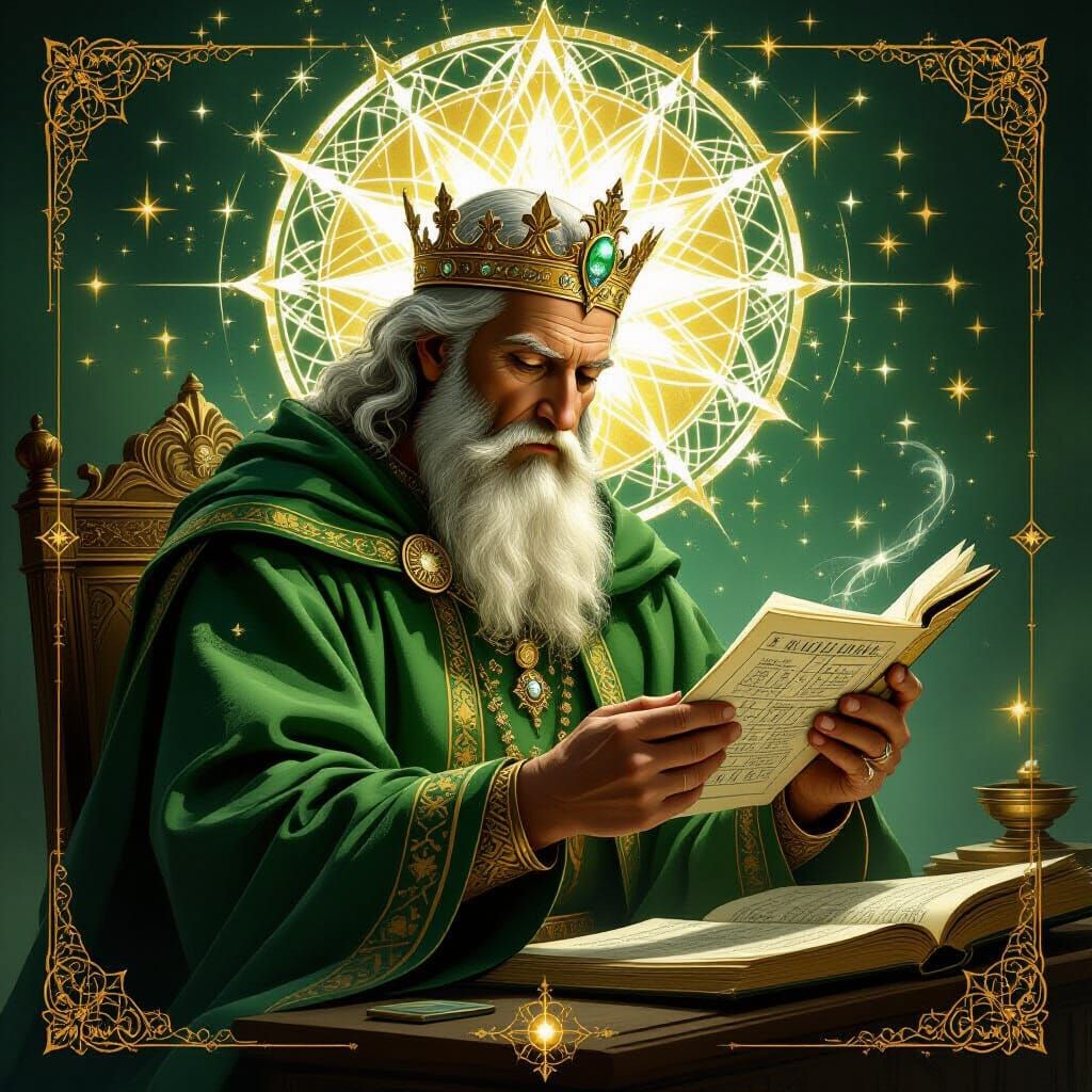 Wise King Embodies Mercury in Kabbalah, Calculating Mystical...