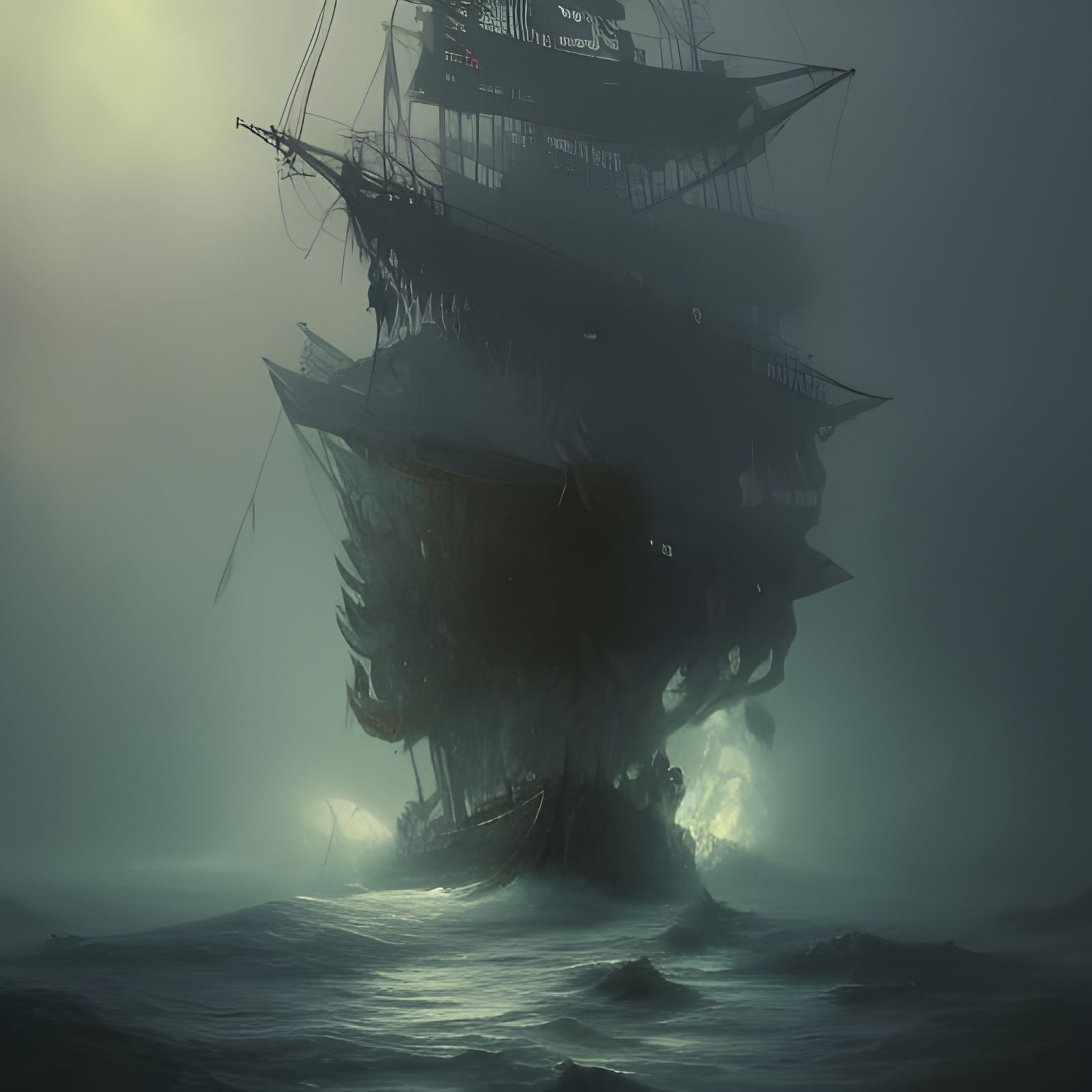 Ethereal Pirate Ghost Ship Concept Art