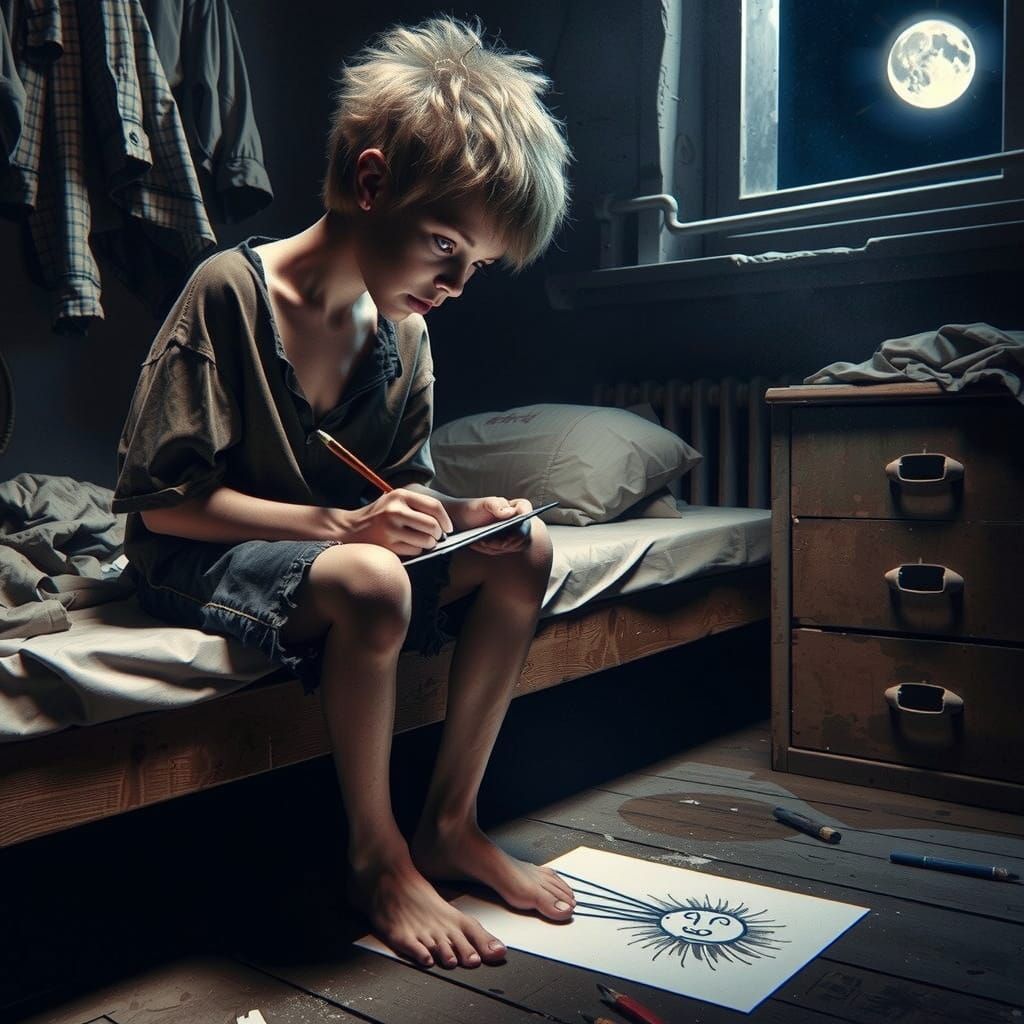 Vibrant Studio Artist in Trendy Attire