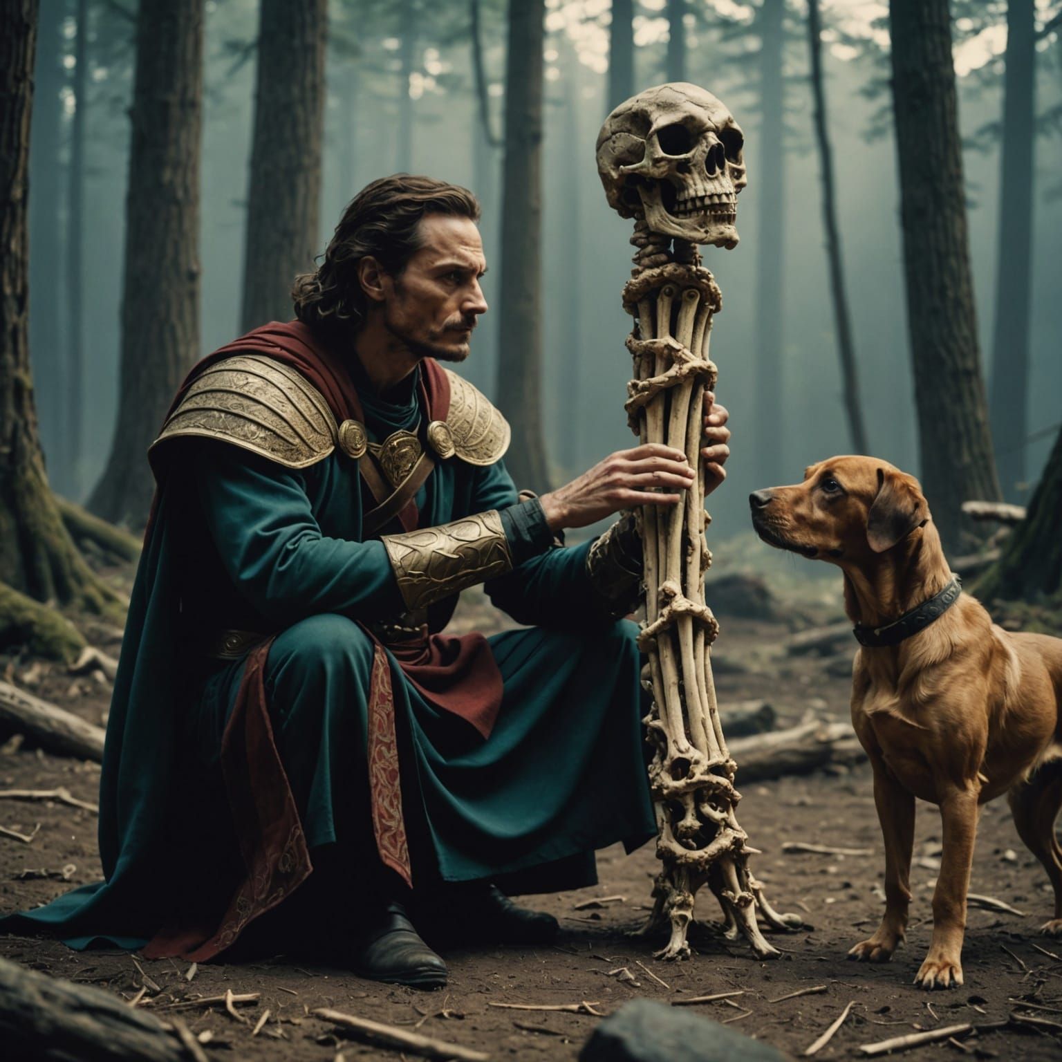 Leto Atreides II Worm God with Dog