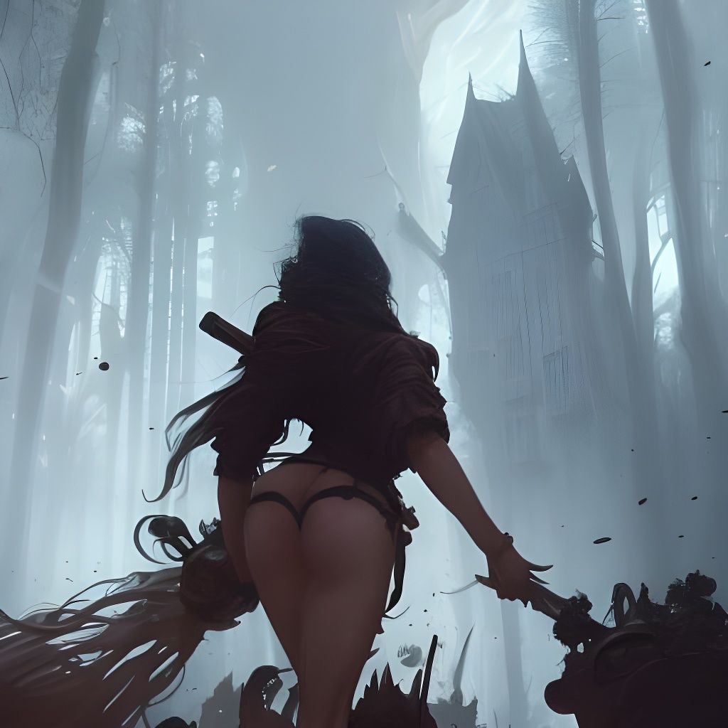 Dark Fantasy Masterpiece in Purple and Yellow