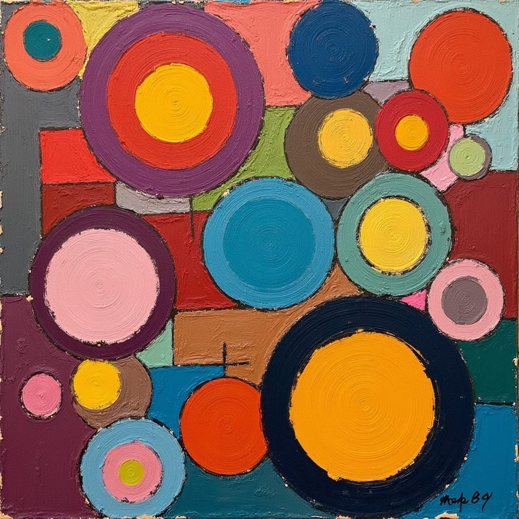 Jasper Johns Style Pop Art Portrait of a Futuristic Goddess