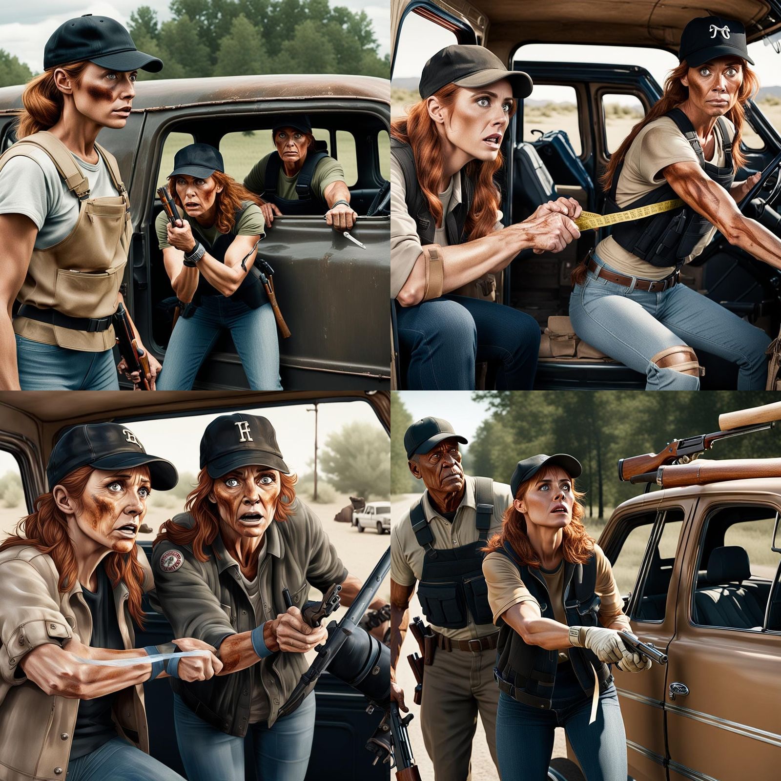 Hostage Scene on Desert Lakebed: Matte Painting