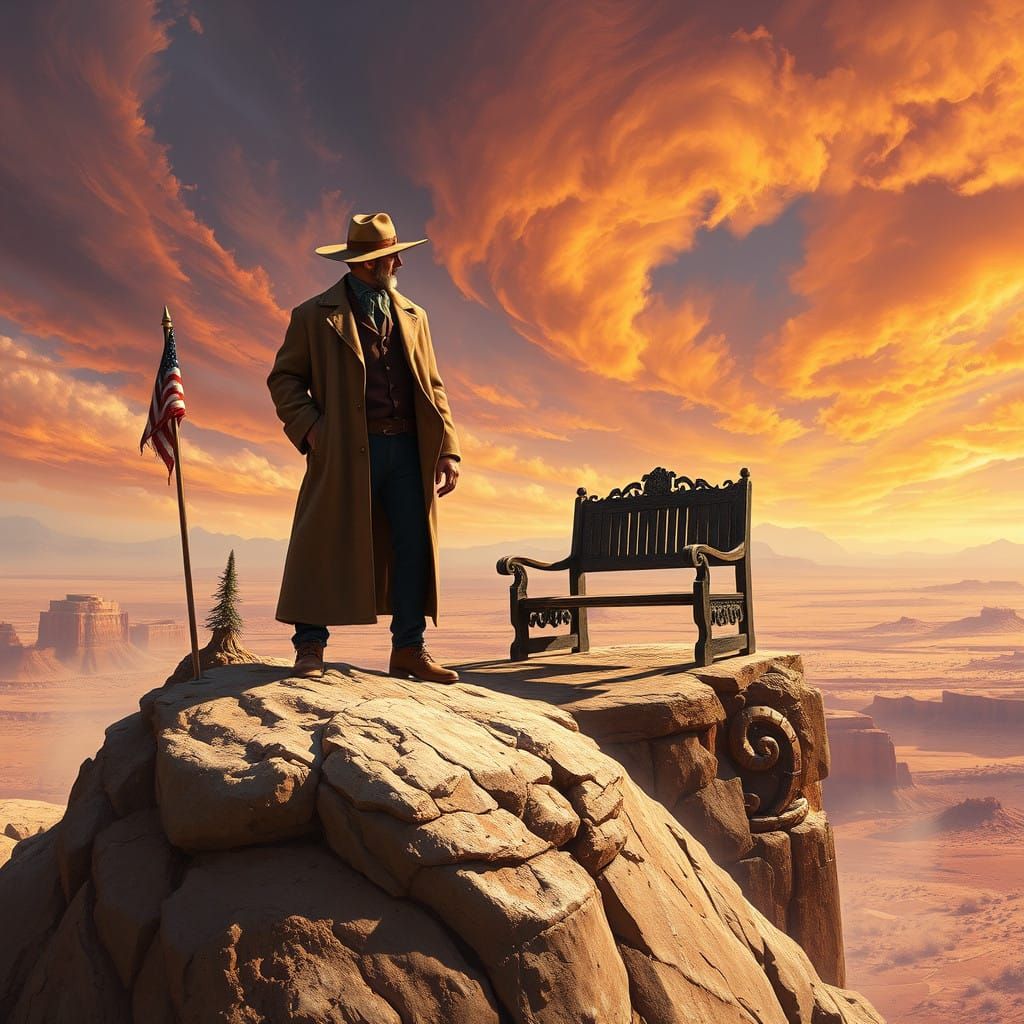 Weathered Judge in the Old West