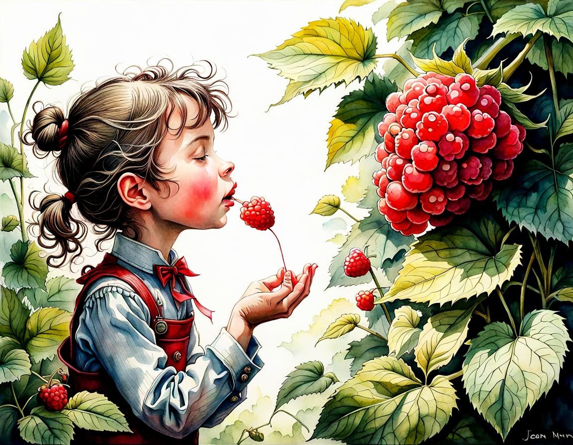 At the end of my half-open lips
Grows a silvery-red raspberry bush
Could you kiss me to cut it?