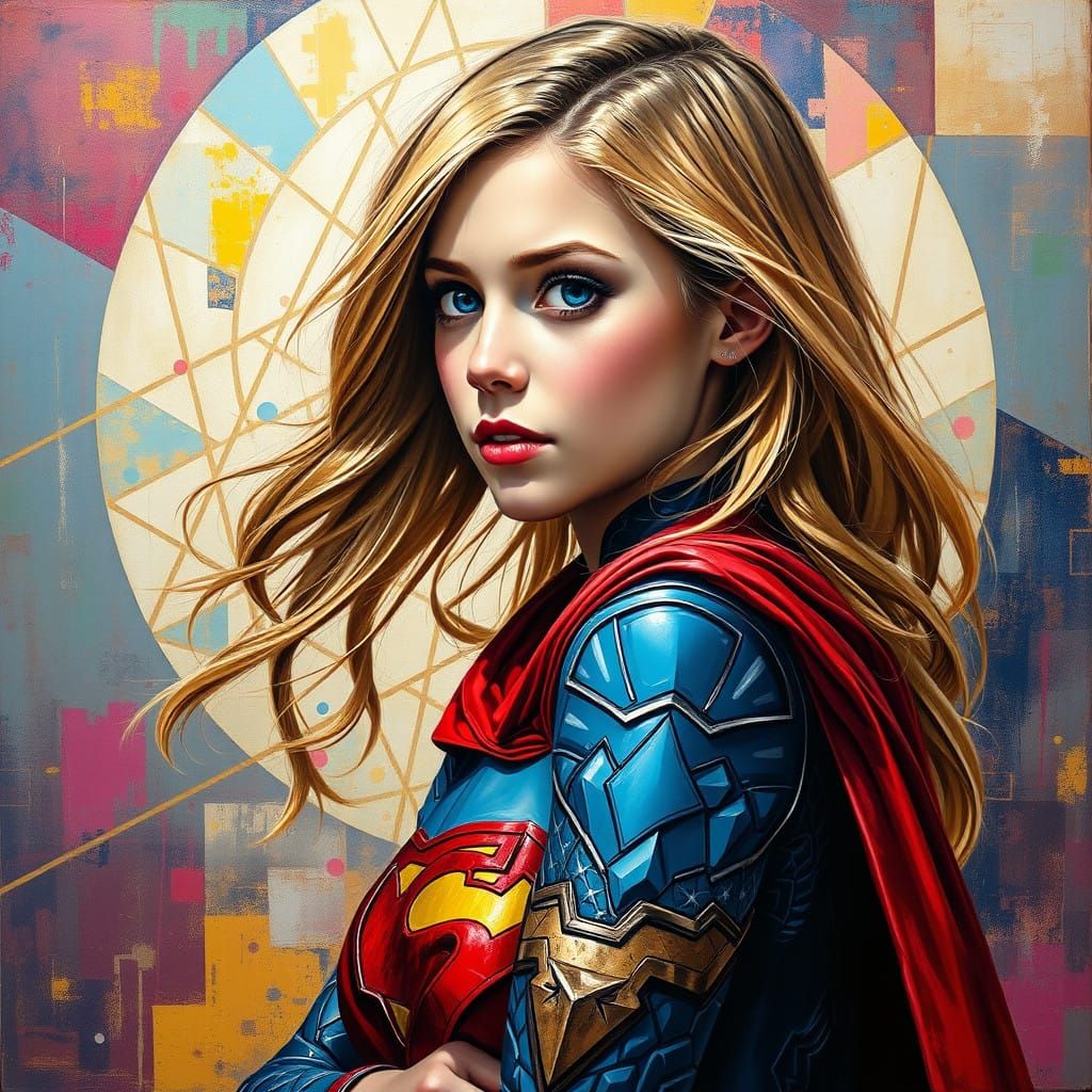 Hyperrealistic Art Nouveau Portrait of a Powerful Female Fig...