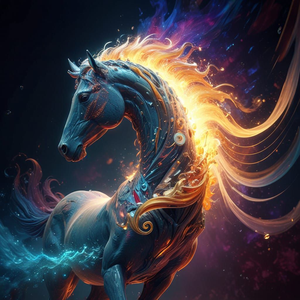 Abstract 3D Horse Render