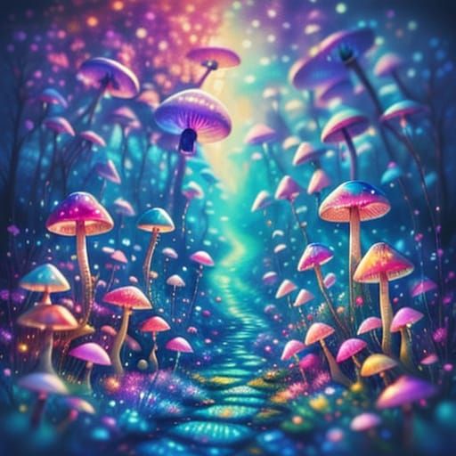 Alice in Wonderland in Whimsical Fantasy Style