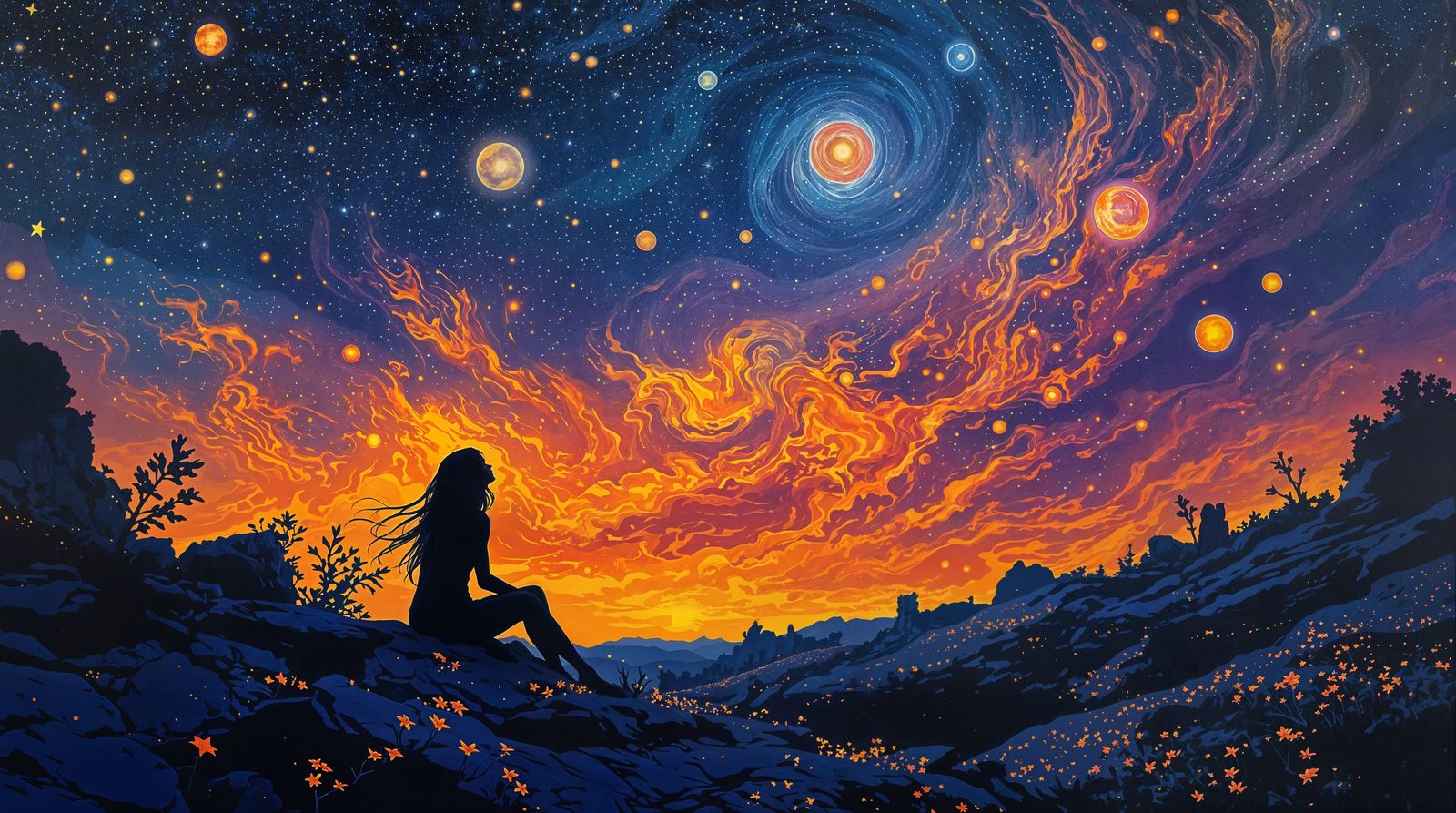 Cosmic Contemplation at Starfall Hill