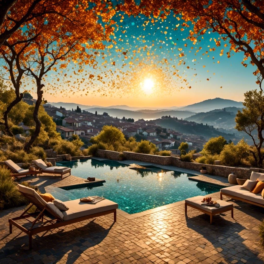 Radiant Sunshine Through Tiled Glass: A Rare Feeling