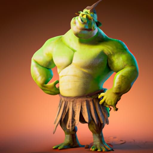Shrek in Pixar Style 3D Digital Art