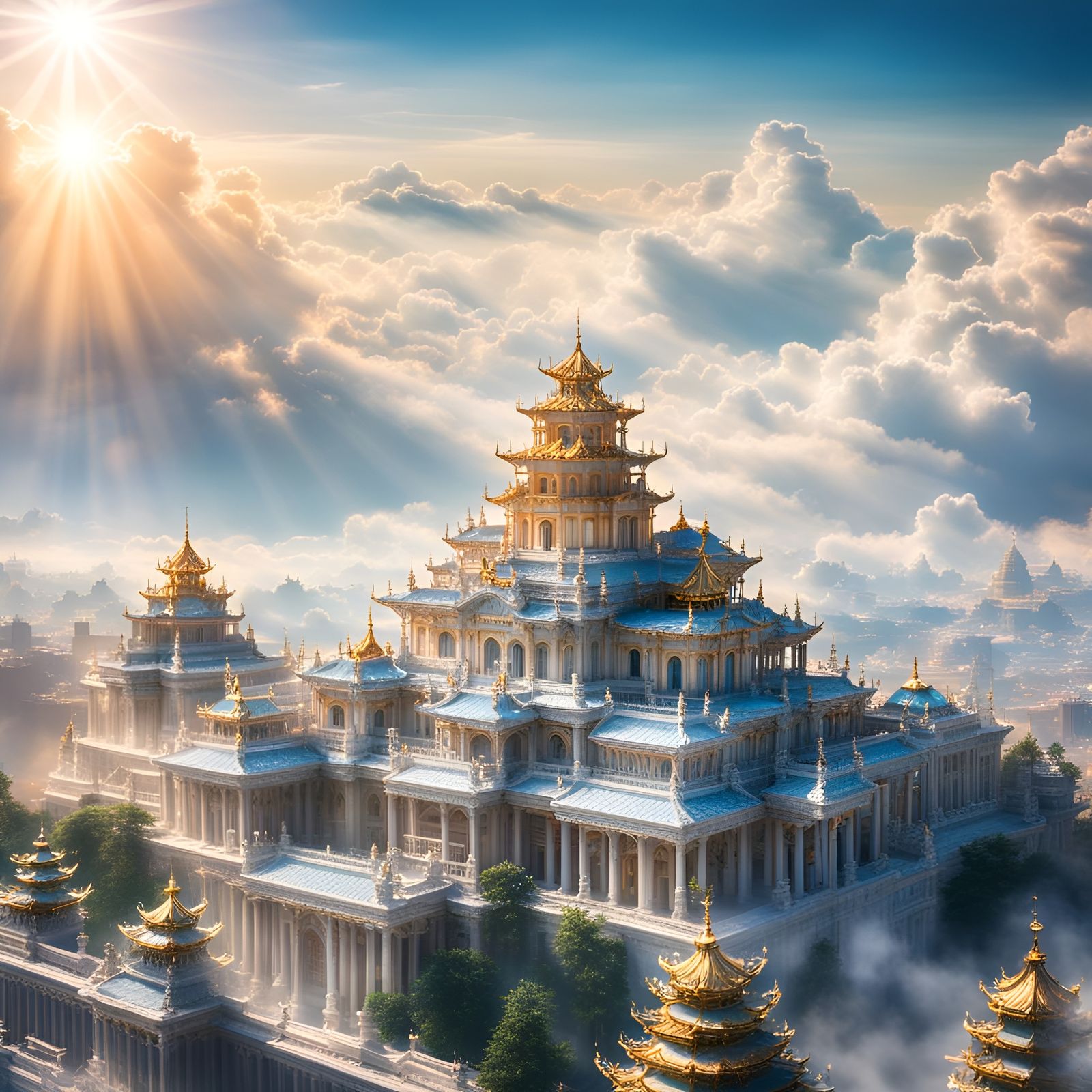🏅 Bright Gold Palace Around Cities In Heaven 2