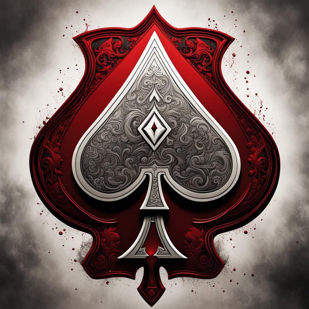 Ace of Spades Symbol in Epic Digital Painting