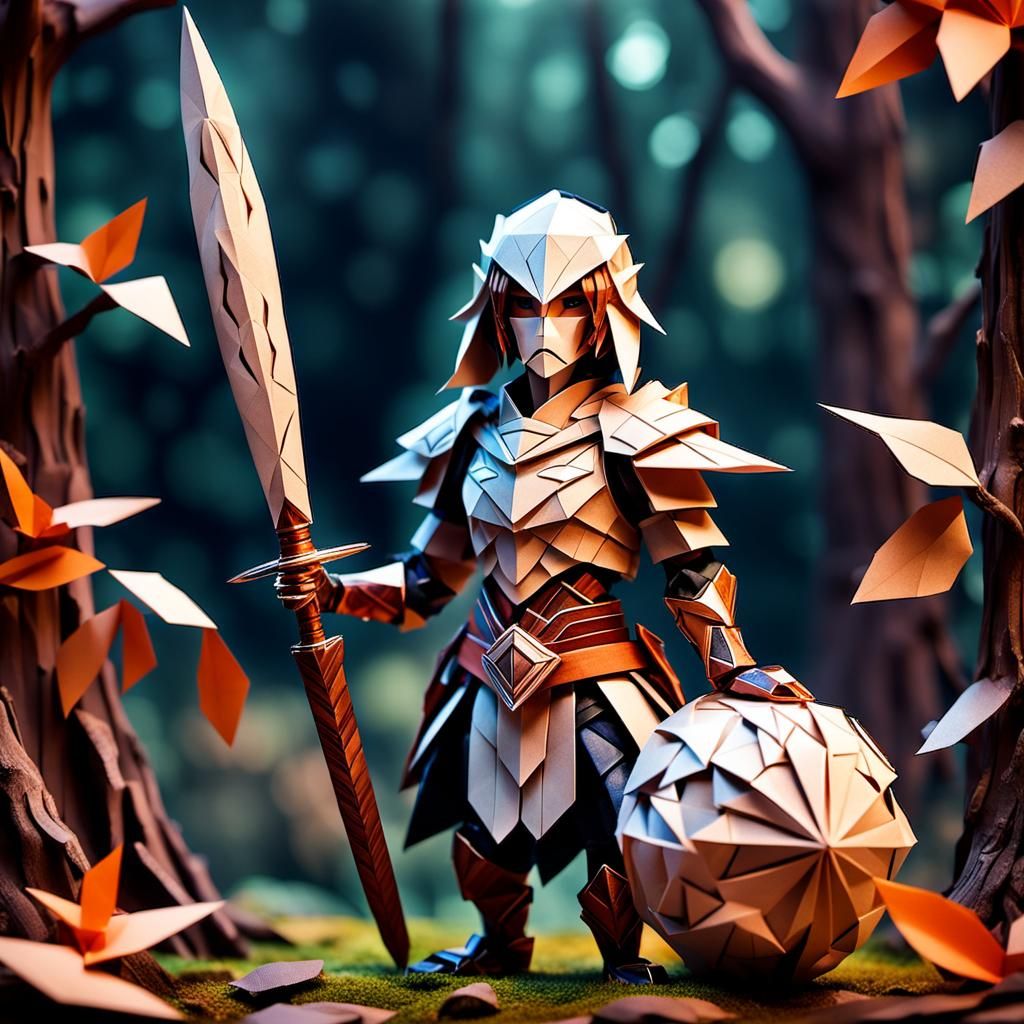 Origami Warrior: A Papercraft Creation