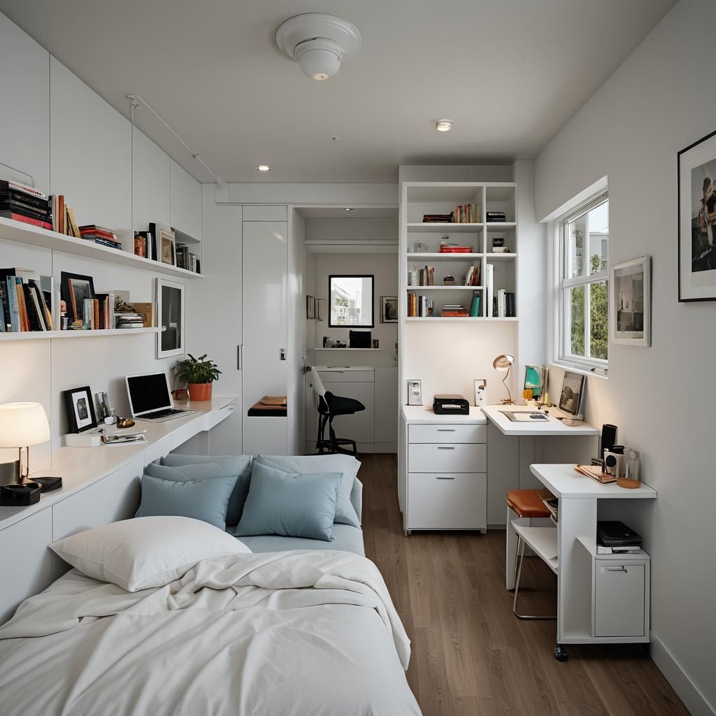 Sleek Minimalist Micro Apartment Interior Design