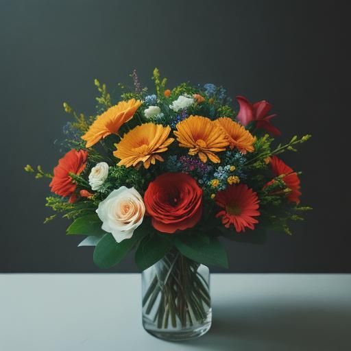 Cinematic Flower Bouquet Film Still