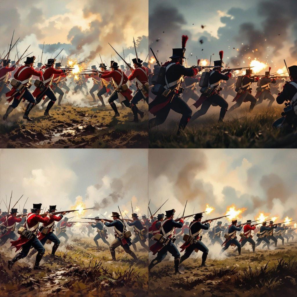 British Soldiers Charge Americans in Fierce Battle