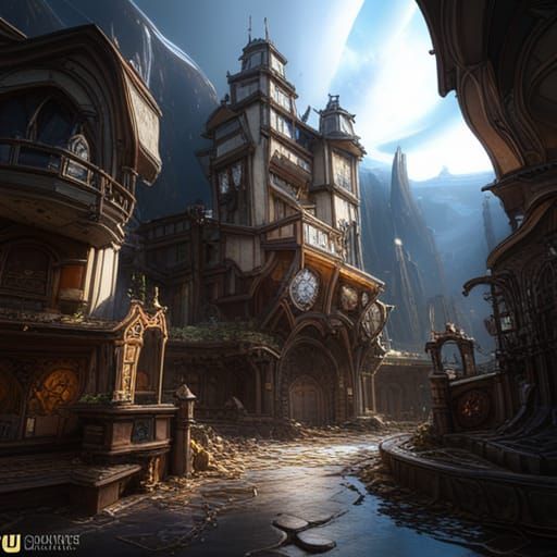 Order Surrounded by Chaos: Detailed Matte Painting