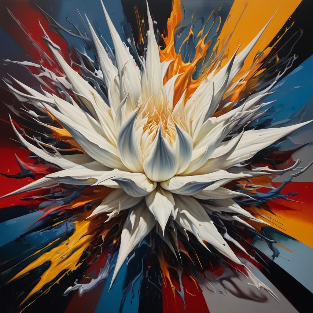 Hyperrealist Painting of Chaos Reigns