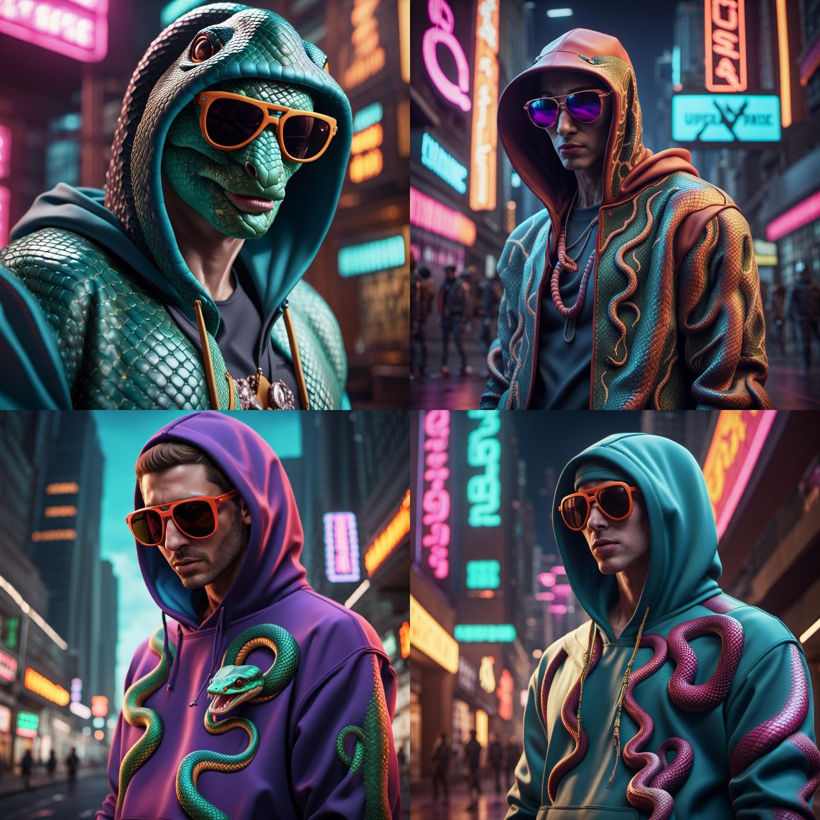 Cool Viper in 80s Mall, Pop Culture Art