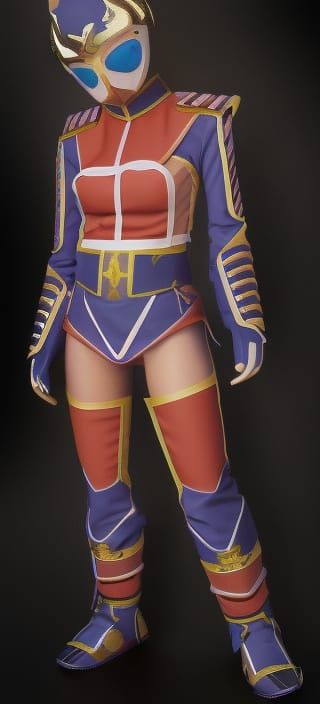 Kousoku Sentai Turboranger in Cyberpunk Pencil Sketch