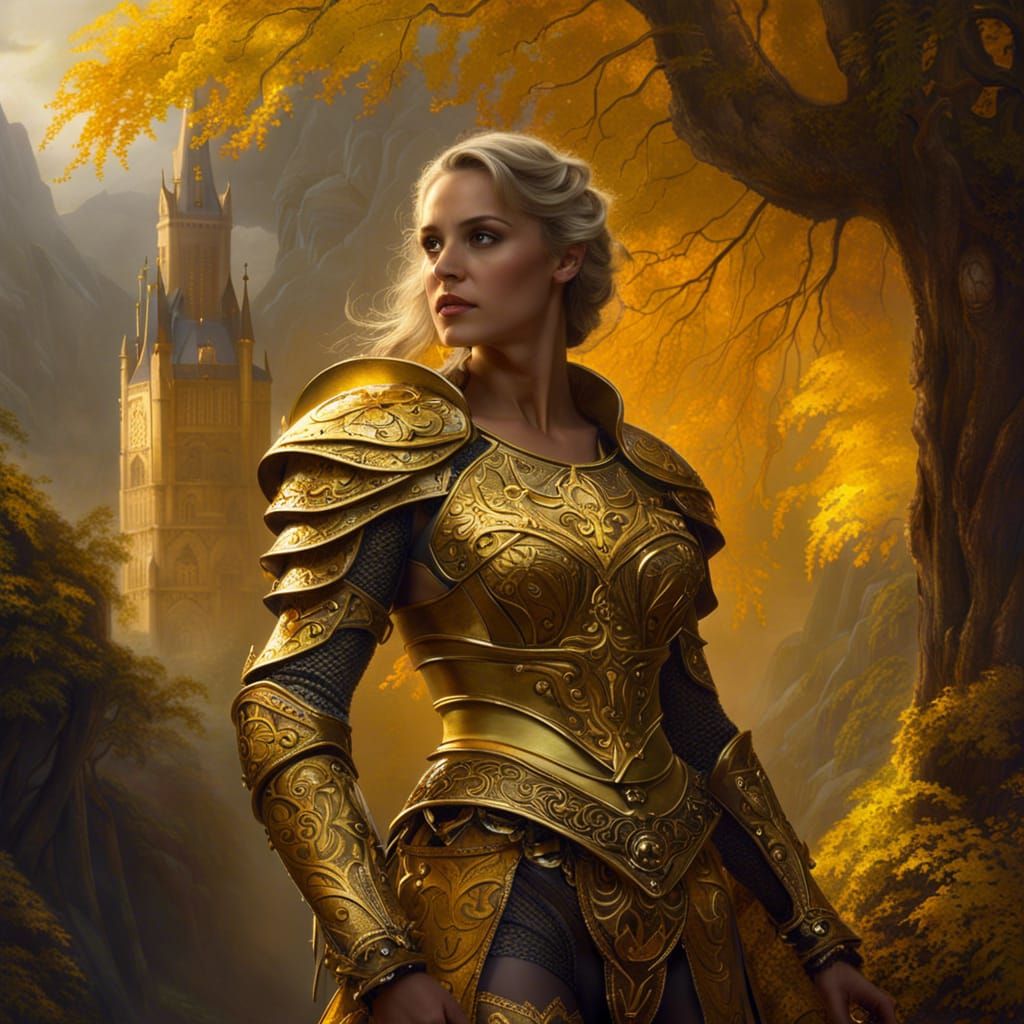 Kriegerkönigin im goldenen Herbst