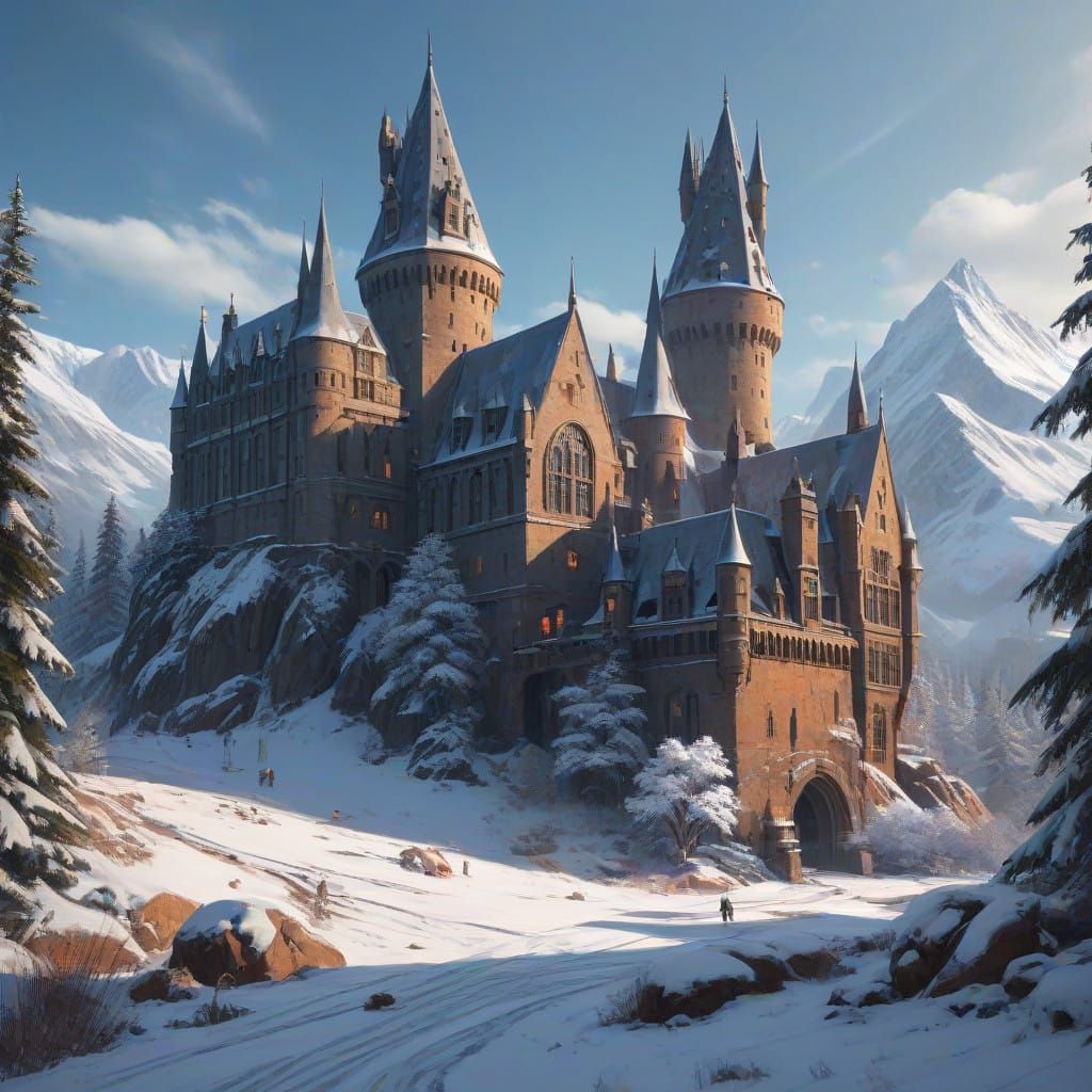 Winter Wonderland at Hogwarts Castle