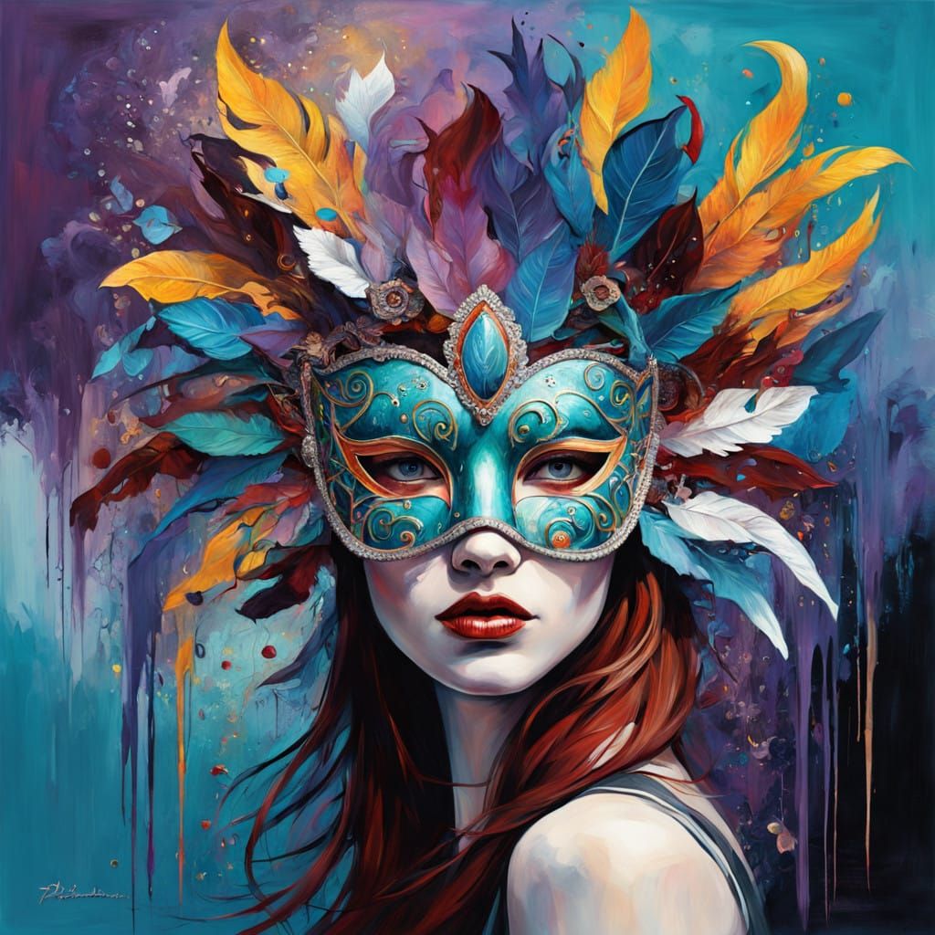 Ethereal Masquerade Mask in Dreamlike Setting