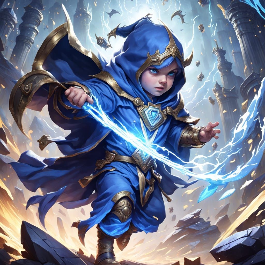 Mystical Baby Hero Unleashed in Epic Arcane Style