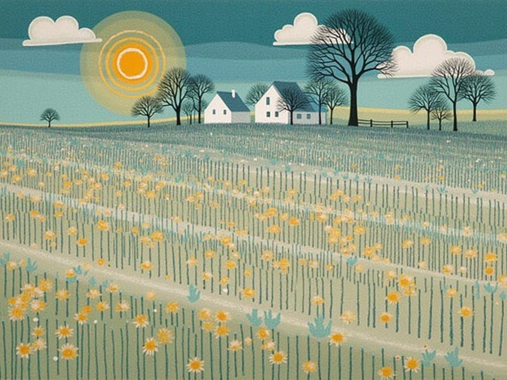 Enchanted Forest in Vibrant Watercolor Style