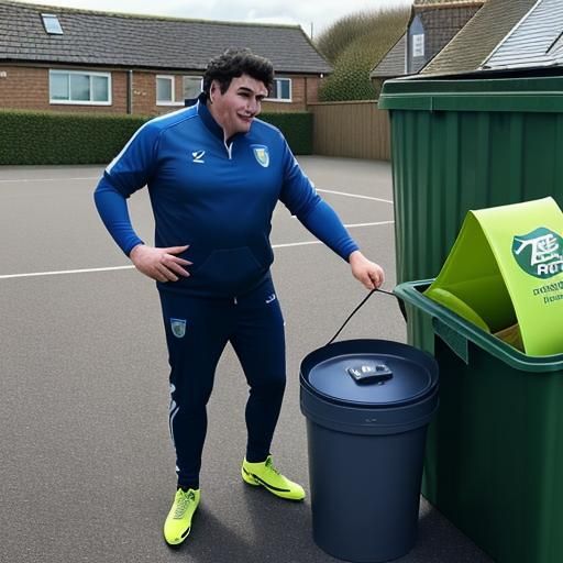 A video showing the moment a man displayed silky football skills to keep a can in the air before directing it into a whe...