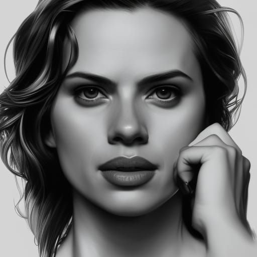 Hayley Atwell Portrait in Art Nouveau Style