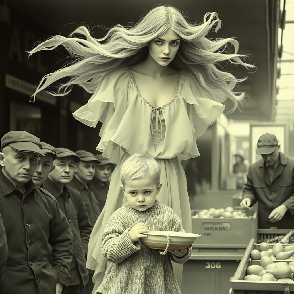 A Translucent Spirit Watches Over a Forgotten Child in a For...