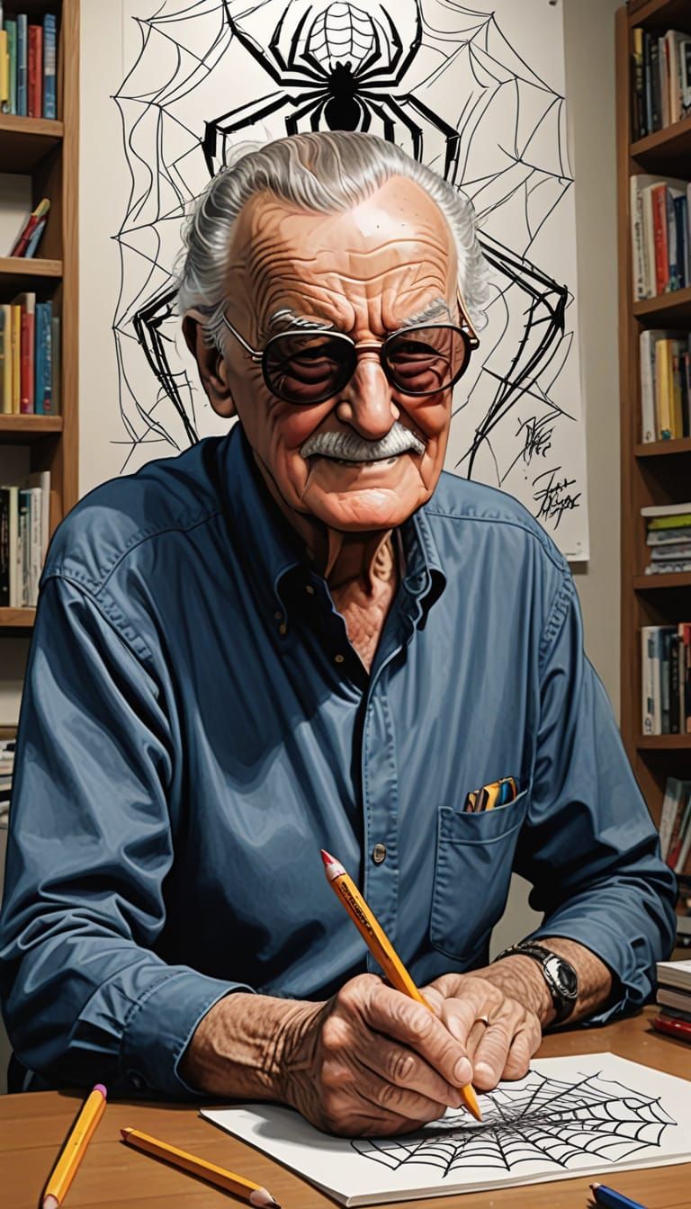 Spider-Man Draws Stan Lee With Magical Pencil