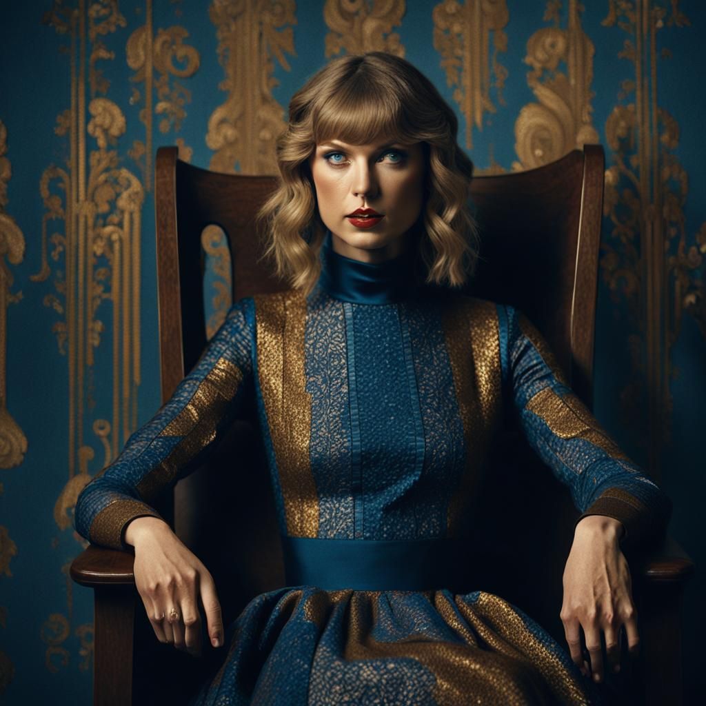 Whistlerian Portrait of a Woman in Art Nouveau Style