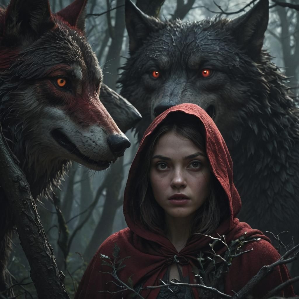 Little Red Riding Hood Confronts the Wolf