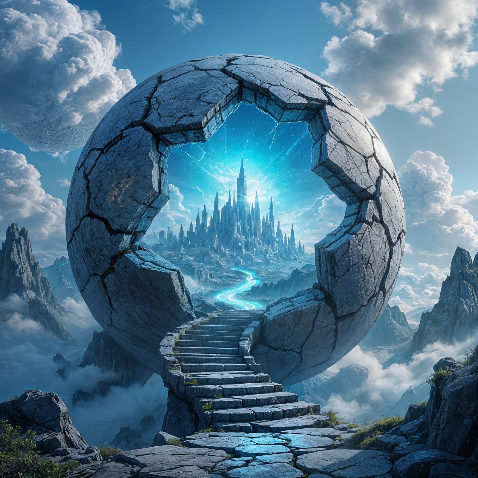 Surreal Sphere Portal to Fantasy World