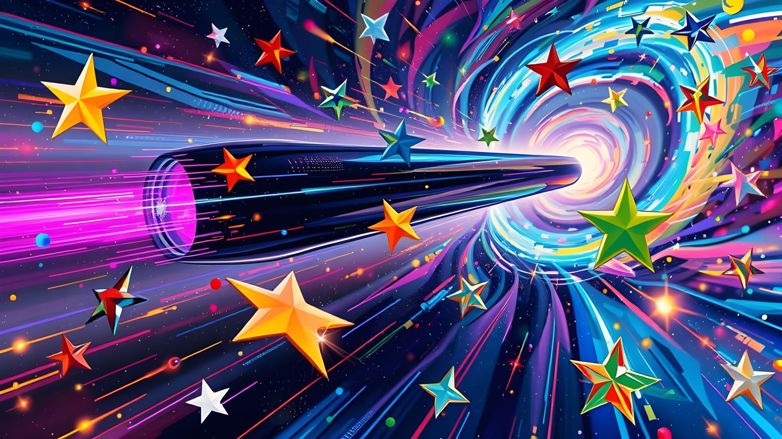 Impasto Oil Cosmos with Plasma Exhaust