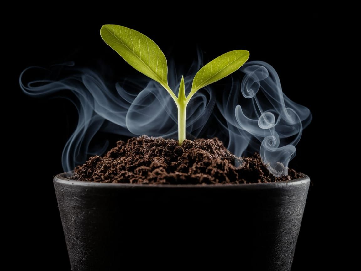 Emergent Life Blooms in Smoky Shadow