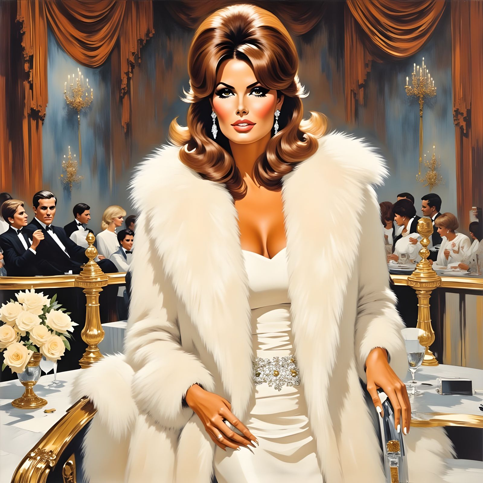 Raquel Welch in Art Nouveau Style