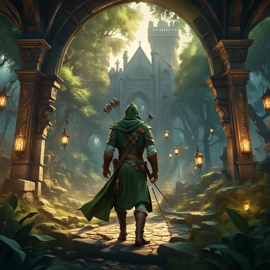 Robin Hood: Dark Fantasy Concept Art in 8k