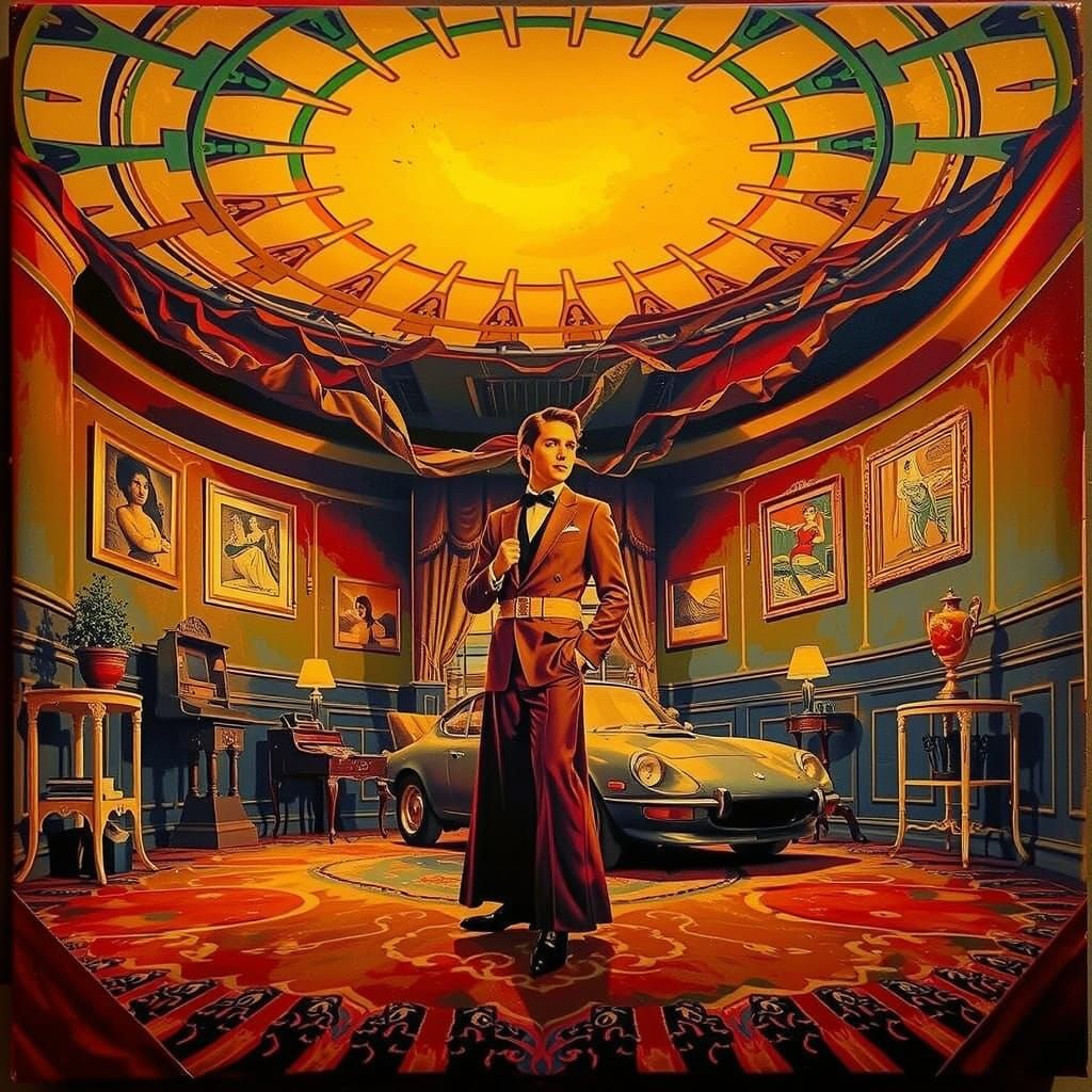 Elegant Figure in Hyperrealistic Style with Dramatic Lightin...