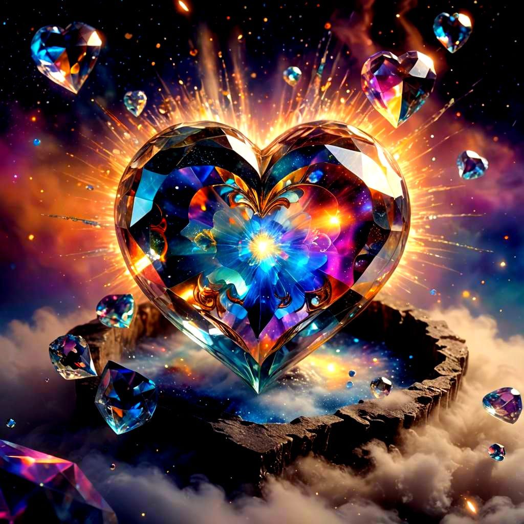 Holographic Crystal Heart in Cosmic Mixed Media