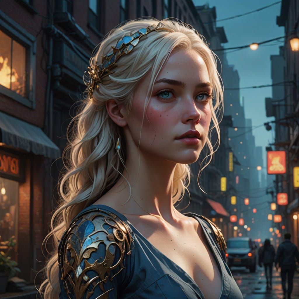 Ethereal Goddess in Moonlit Splendor