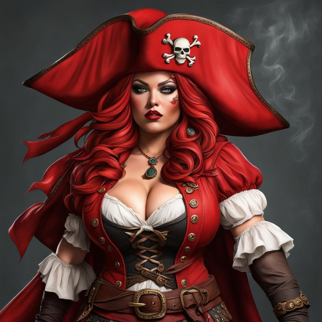 Plus-Size Pirate Red Riding Hood Character