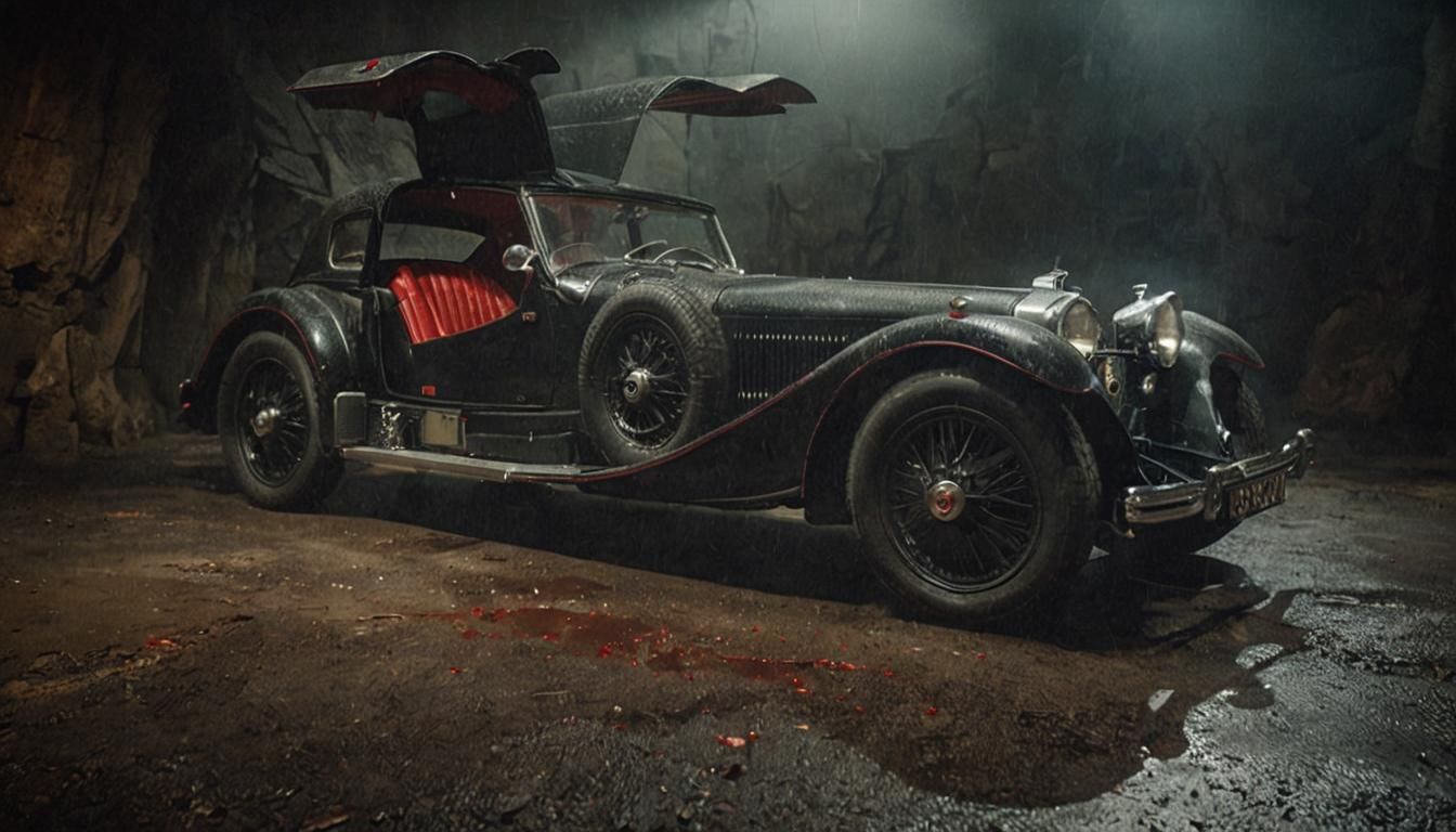 1929 Daimler Double Six Coupé in Film Noir Style