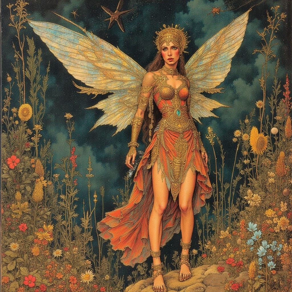 Outraged Retro Solar-punk Fairy