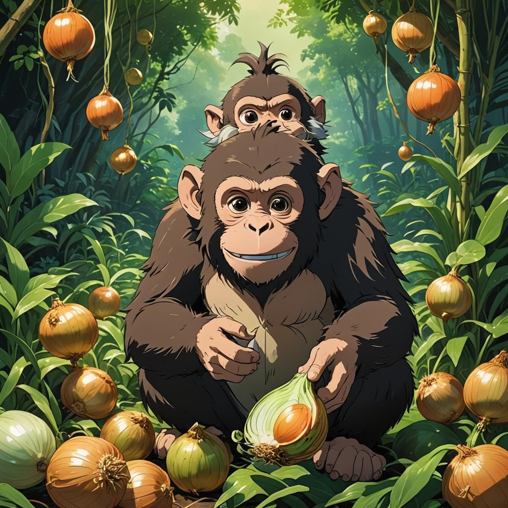 Monkey D. Ruffy in Studio Ghibli Anime Style