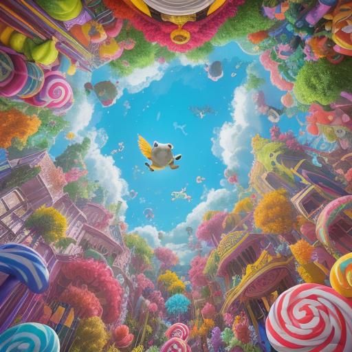 Whimsical Koala in Candy Coral Reefs, Digital Art